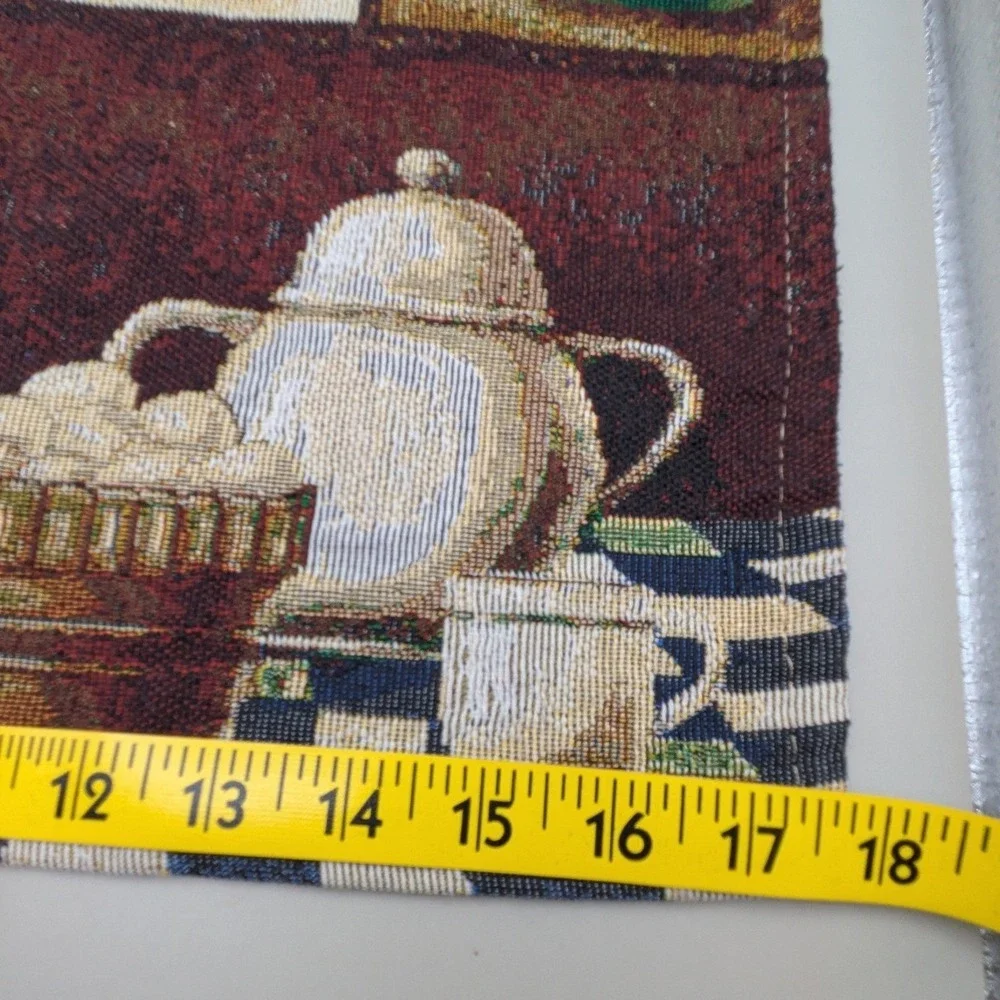 Vintage Coffee Tapestry Placemats Cafe Grinder Moka Pot Kitchen Decor - Set of 4